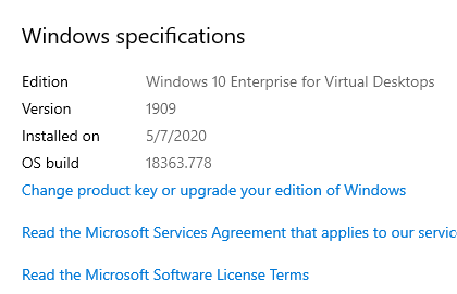 Windows Virtual Desktop #4 OS イメージの初期状態