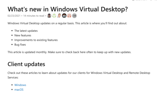 Windows Virtual Desktop #69 February 2021 新機能・更新情報 [2021/2/23]